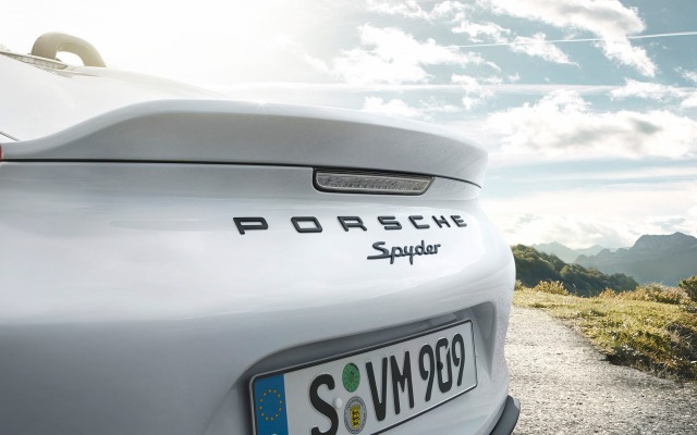 Porsche Boxster Spyder 2015. Desktop wallpaper