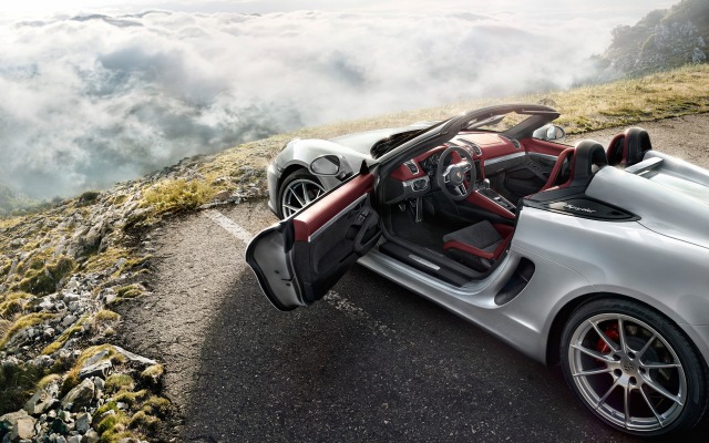 Porsche Boxster Spyder 2015. Desktop wallpaper