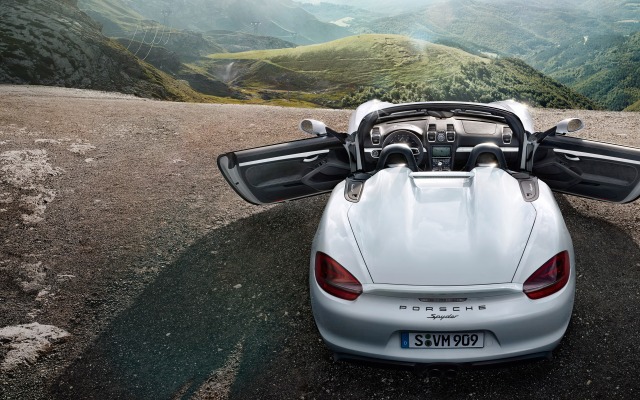 Porsche Boxster Spyder 2015. Desktop wallpaper