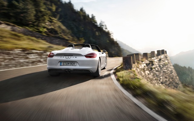 Porsche Boxster Spyder 2015. Desktop wallpaper