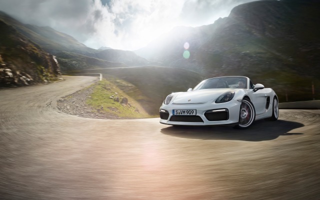 Porsche Boxster Spyder 2015. Desktop wallpaper