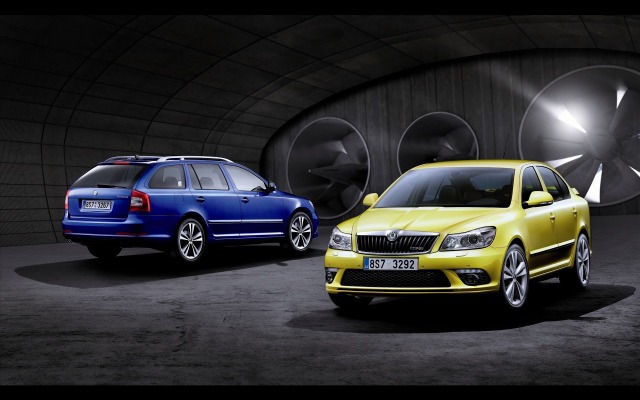 Skoda Octavia Facelift RS 2010. Desktop wallpaper