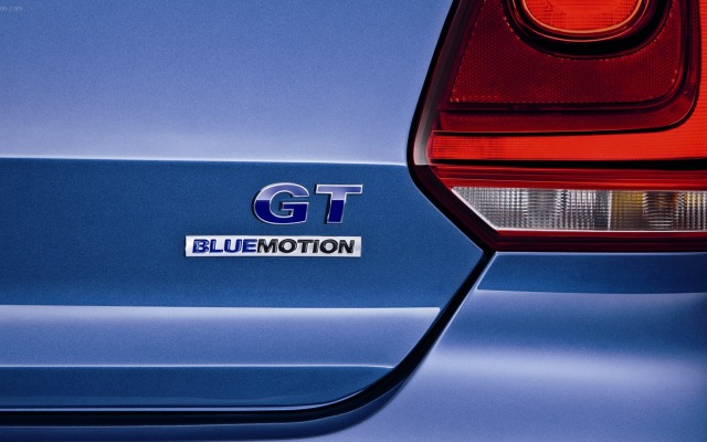 Volkswagen Polo Blue GT 2013. Desktop wallpaper