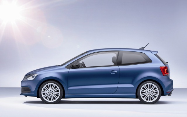 Volkswagen Polo Blue GT 2013. Desktop wallpaper