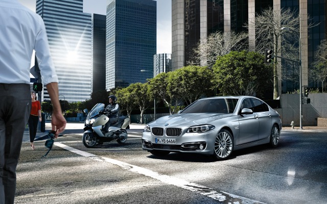 BMW 5 Series Sedan 2015. Desktop wallpaper