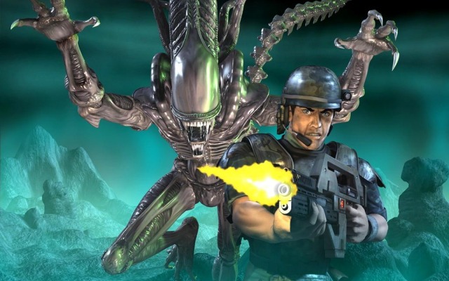 Aliens Vs. Predator 2. Desktop wallpaper