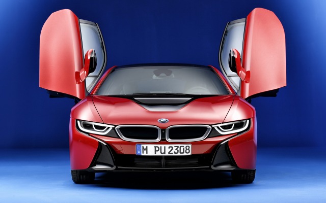 BMW i8 Protonic Red Edition 2016. Desktop wallpaper