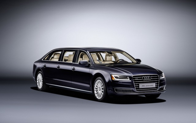 Audi A8 L Extended 2016. Desktop wallpaper