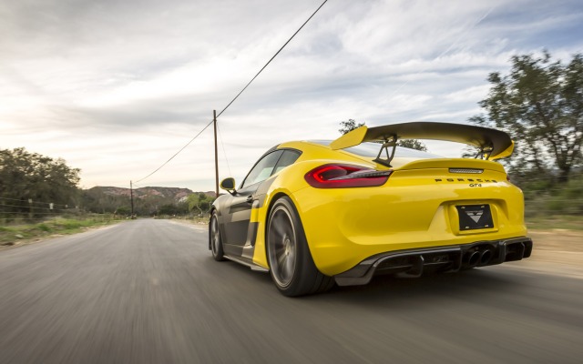 Porsche Cayman GT4 Vorsteiner 2016. Desktop wallpaper