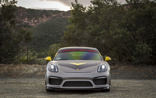 Porsche Cayman GT4 Vorsteiner 2016. Desktop wallpaper