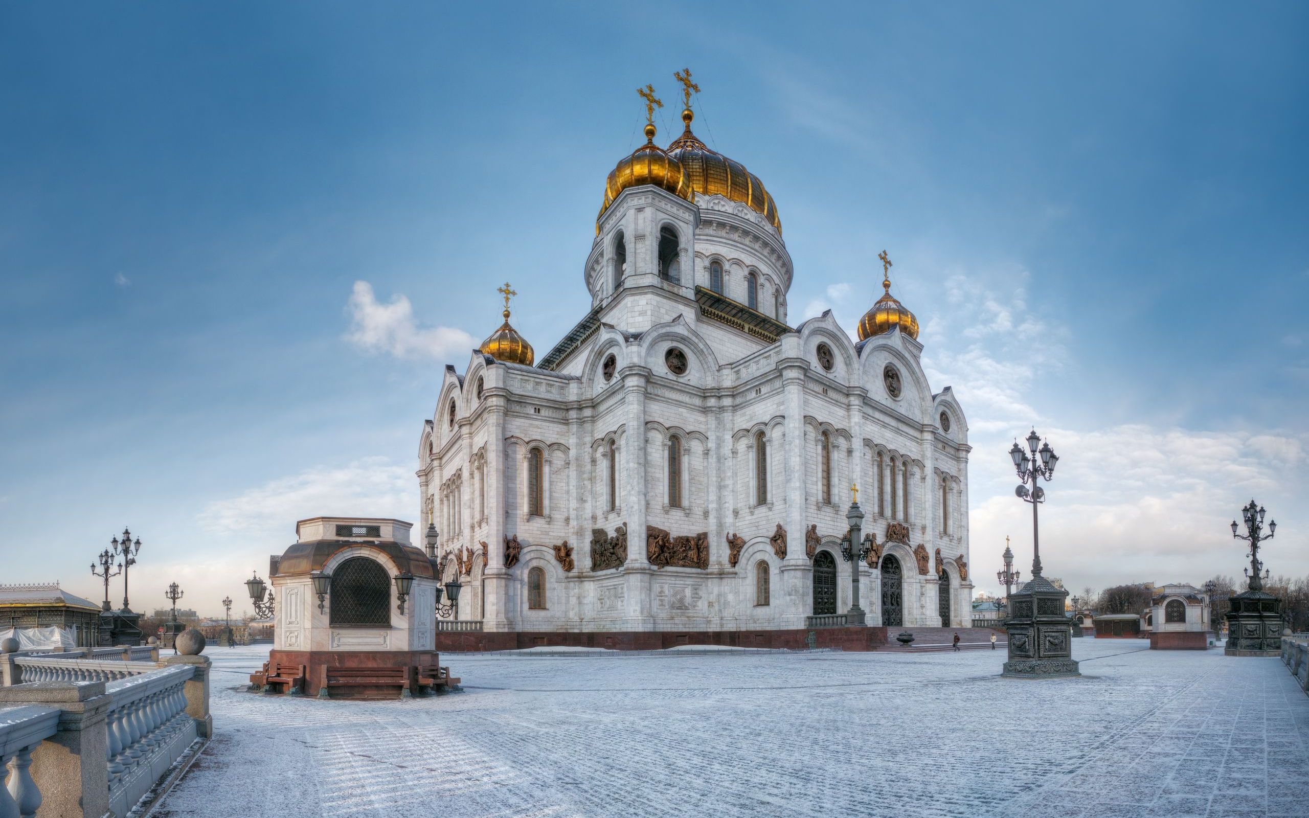 Храм христа спасителя зимой