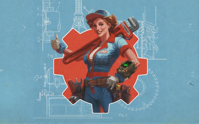 Fallout 4: Contraptions Workshop. Desktop wallpaper. 1920x1080