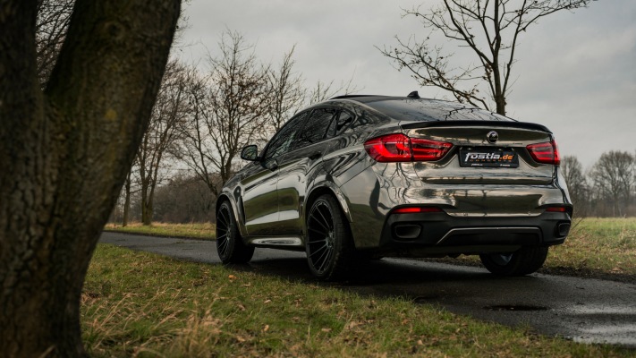 BMW X6 Fostla.de M50d 2018. Desktop wallpaper