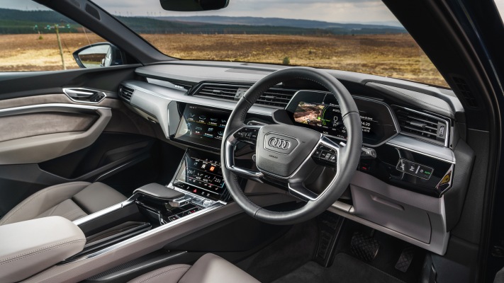 Audi e-tron SUV UK Version 2019. Desktop wallpaper