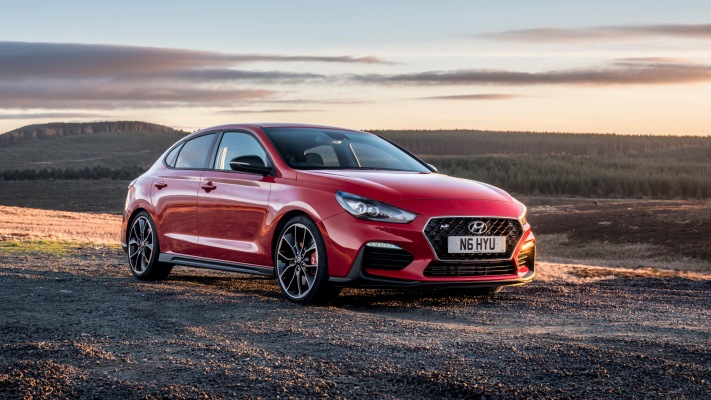 Hyundai i30 Fastback N UK Version 2019. Desktop wallpaper