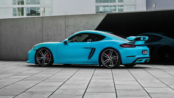 Porsche 718 Cayman TechArt 2019. Desktop wallpaper