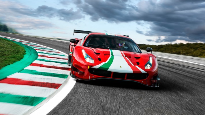 Ferrari 488 GT3 EVO 2020. Desktop wallpaper