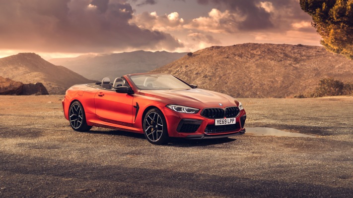 BMW M8 Competition Convertible UK Version 2020. Desktop wallpaper