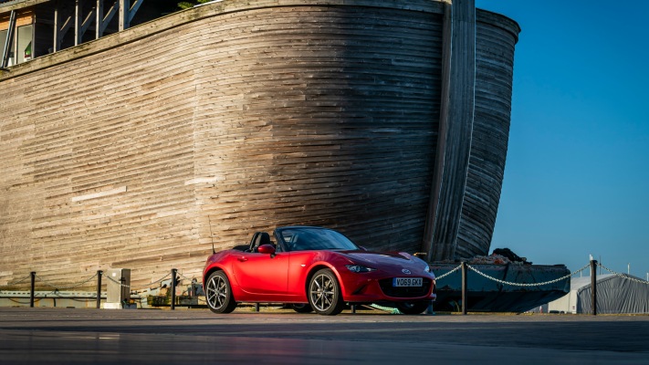 Mazda MX-5 Convertible Sport Tech UK Version 2020. Desktop wallpaper