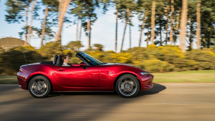 Mazda MX-5 Convertible Sport Tech UK Version 2020. Desktop wallpaper