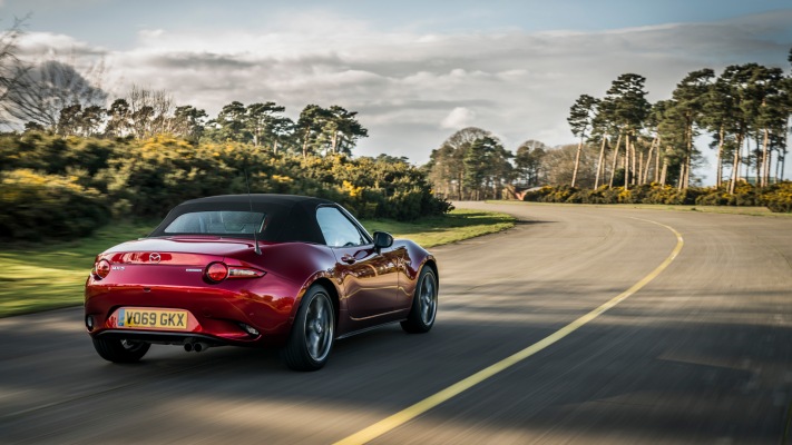 Mazda MX-5 Convertible Sport Tech UK Version 2020. Desktop wallpaper