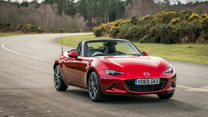 Mazda MX-5 Convertible Sport Tech UK Version 2020. Desktop wallpaper