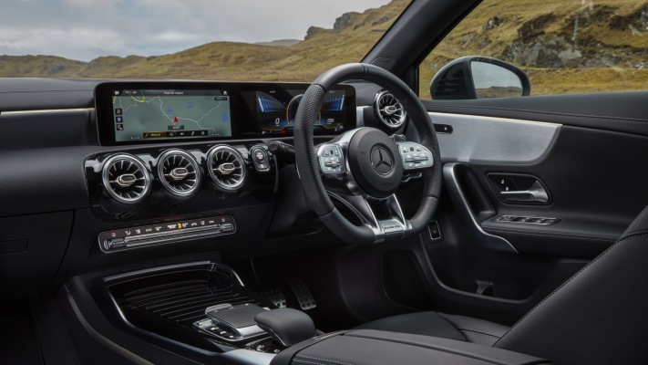 Mercedes-AMG A 35 4MATIC Saloon UK Version 2020. Desktop wallpaper