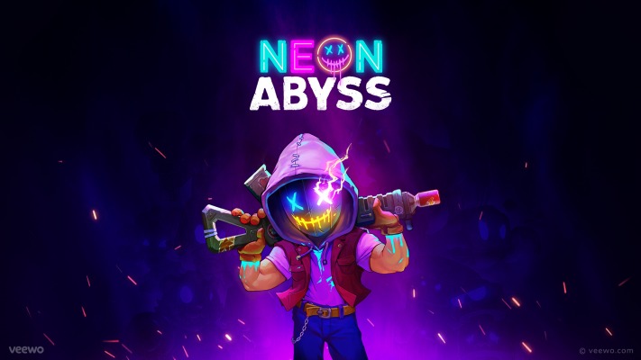 Neon Abyss. Desktop wallpaper