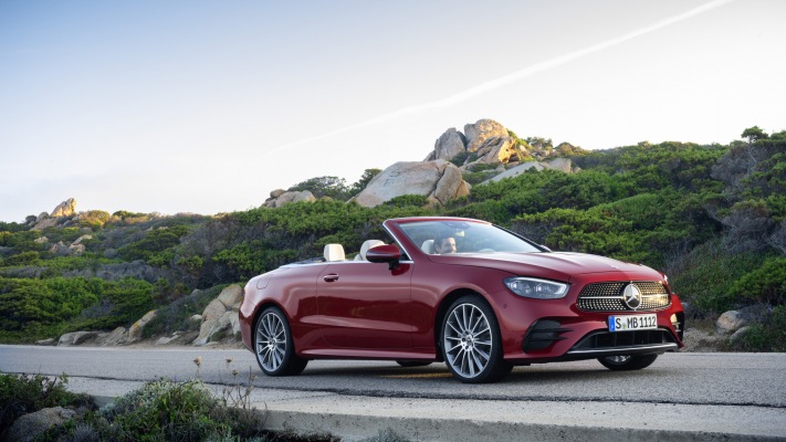 Mercedes-Benz E-Class Cabriolet 2020. Desktop wallpaper