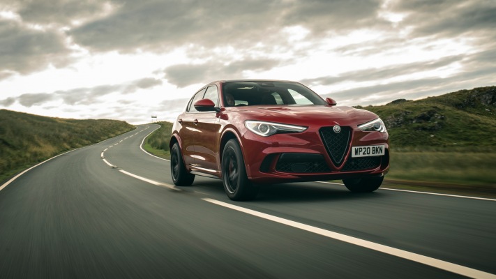 Alfa Romeo Stelvio Quadrifoglio UK Version 2020. Desktop wallpaper