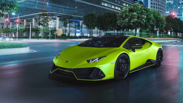 Lamborghini Huracán EVO Fluo Capsule 2021. Desktop wallpaper