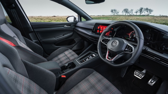 Volkswagen Golf VIII GTI UK Version 2021. Desktop wallpaper