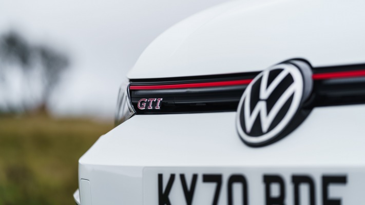 Volkswagen Golf VIII GTI UK Version 2021. Desktop wallpaper