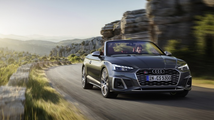 Audi S5 Cabriolet TFSI 2020. Desktop wallpaper