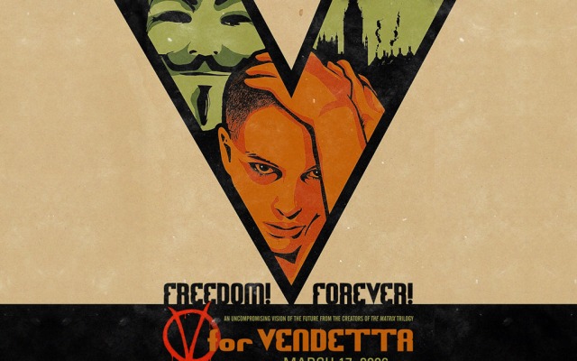 V for Vendetta. Desktop wallpaper