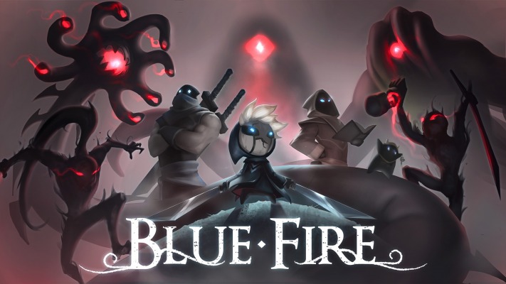 Blue Fire. Desktop wallpaper