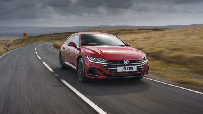 Volkswagen Arteon Shooting Brake R-Line UK Version 2021. Desktop wallpaper