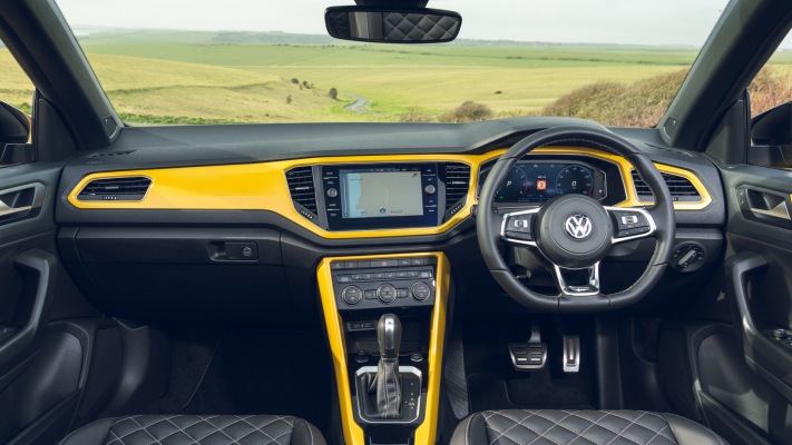 Volkswagen T-Roc Cabriolet R-Line UK Version 2021. Desktop wallpaper
