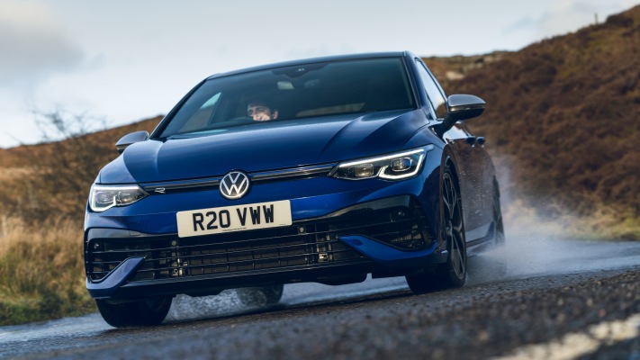 Volkswagen Golf VIII R UK Version 2021. Desktop wallpaper