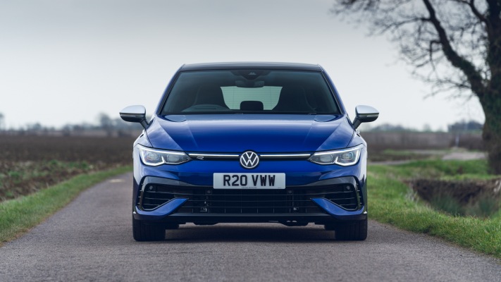 Volkswagen Golf VIII R UK Version 2021. Desktop wallpaper