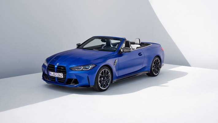 BMW M4 Competition Convertible M xDrive 2022. Desktop wallpaper