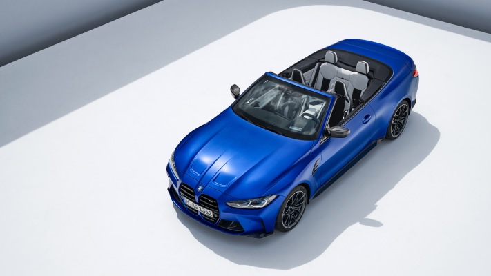 BMW M4 Competition Convertible M xDrive 2022. Desktop wallpaper