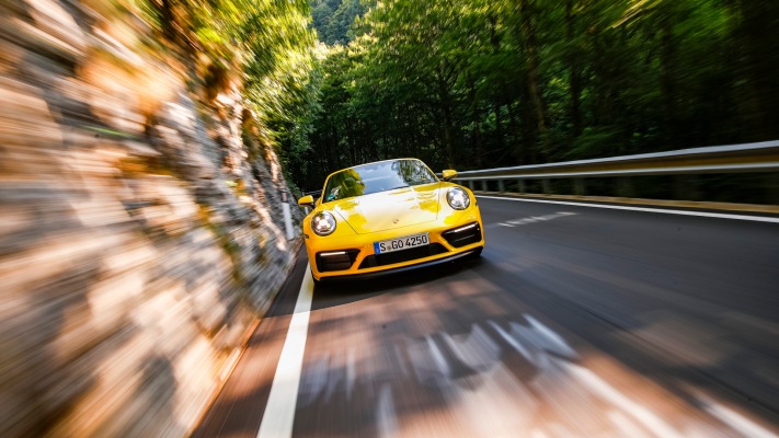 Porsche 911 Carrera GTS Cabriolet 2022. Desktop wallpaper