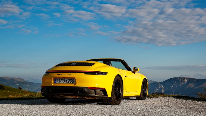 Porsche 911 Carrera GTS Cabriolet 2022. Desktop wallpaper