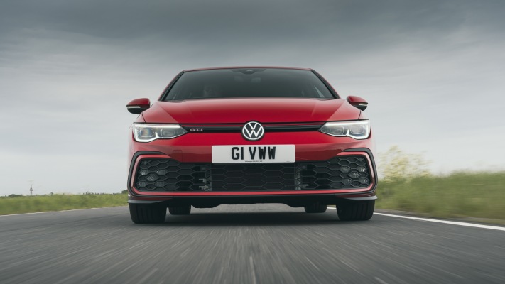 Volkswagen Golf VIII GTI 3-door UK Version 2021. Desktop wallpaper