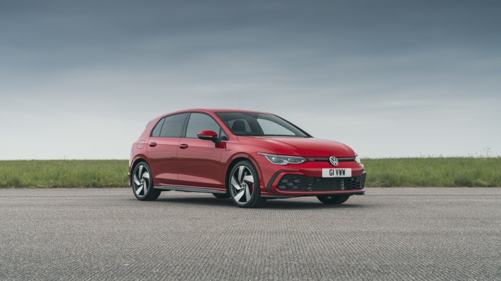 Volkswagen Golf VIII GTI 3-door UK Version 2021. Desktop wallpaper