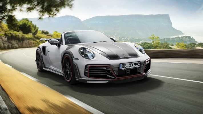 Porsche 911 Turbo Cabriolet TechArt GTstreet R 2021. Desktop wallpaper