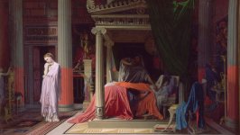 Desktop wallpaper. Jean Auguste Dominique Ingres - The Illness of Antiochus