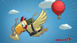 Desktop wallpaper. Chickens Can't Fly. ID:159006