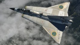 Desktop wallpaper. Saab 35 Draken